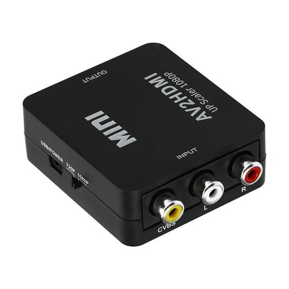 RCA to HDMI Converter Composite AV CVBS Video Adapter 720p 1080p W ii NES SNES