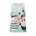 thumbnail image 4 of Easygdp Cute Panda Men's Tank Top, Sleeveless Muscle T Shirts, Breathable, Quick-Dry, Loose for Gym, Running, Fitness - XX-Large, 4 of 9