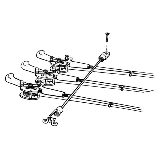 2x Fishing Rod Rack Display Stand Bracket Fishing Rod Holder Storage Rack  for Trailer Boat Garage