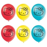 (13 pack) Hello Kitty & Friends Assorted Red, Yellow and Blue 12" Latex Balloons, 6ct
