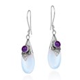 thumbnail image 2 of AeraVida Gorgeous Vintage Moonstone Teardrop Amethyst Sterling Silver Earrings Anniversary Jewelry Gift for Women Accessories, 2 of 5
