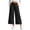 Black, variant on HomeDM Capris Pants for Women Wide Leg Drawstring Loose Pants Black Lounge Trousers with Pockets for Athletic Work Size L
