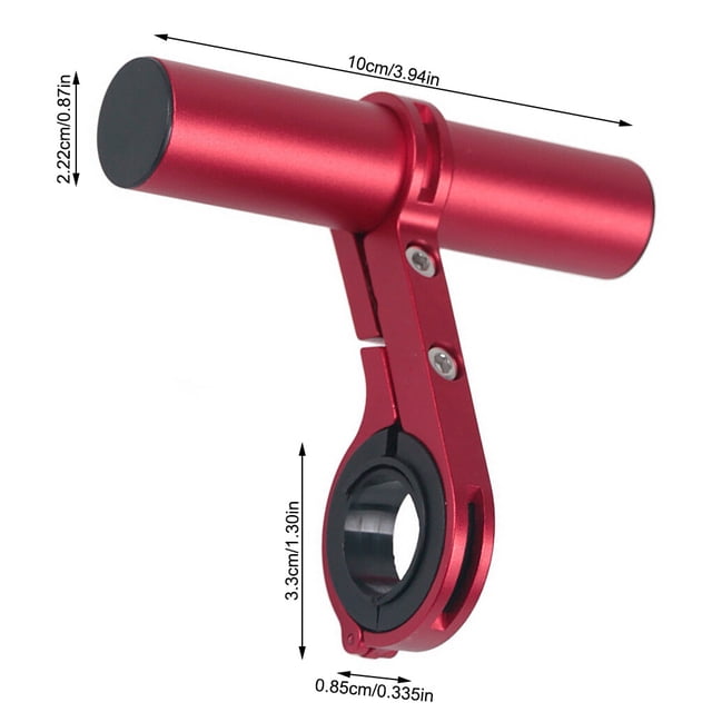 kurtrusly VTT Guidon Rallonge Poignée Téléphone Vitesse Compteur Support Rallonge Support de Rangement Cadre Accessoires Rouge Aluminium Alliage