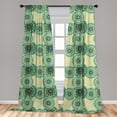 thumbnail image 5 of Ambesonne Mandala Curtains, Moroccan Motifs, Pair of 28"x84", Multicolor, 5 of 5
