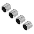 4Pcs Potentiometer Knob Wide Compatibility Strong Delicate Electric Guitar Control Knob Silver