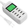 thumbnail image 1 of USB Charger 8-Port Desktop Charging Station with LCD Digital Display USB Rapid Charger, 1 of 6