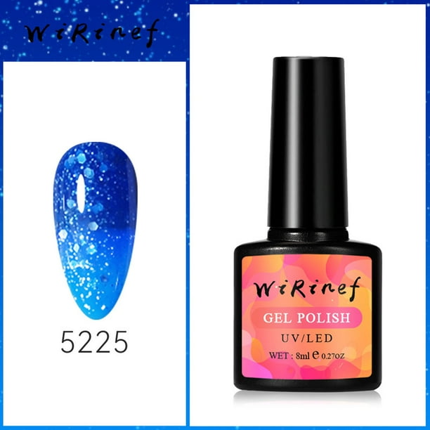 Esmalte de uñas en gel que cambia de color, esmalte de uñas en gel con cambio de temperatura, esmalte de uñas en gel para remojo, colección Sky, uñas con degradado, para decoración de uñas, bricolaje,