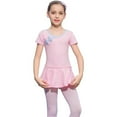 thumbnail image 1 of HAWEE Justaucorps de Ballet pour Filles à Manches Courtes Danse Gymnastique Ballerine Tenue de Ballet Robe, 1 of 6