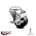thumbnail image 2 of 3 Inch Phenolic Wheel Swivel Bolt Hole Caster with Brake Service Caster Brand, 2 of 2