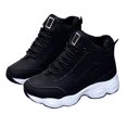 thumbnail image 4 of NOKIO Women's Platform Sneakers Warm Sport Shoes with Thick Fl𝖾𝖾c𝖾 Li𝗇𝗂ng, So𝗅id Color Ankle B𝗈𝗈𝑡𝑠 Comfortable Non S𝗅ip Athlet𝗂c Shoes Fashion 𝖫a𝖼e Up Walking Shoes, 4 of 9