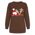thumbnail image 4 of skpabo Christmas Sweatshirts for Women Ladies Christmas Tops Xmas Cute Snowman Printed Pullover Classic Crew Neck Pullover Casual Loose Jumper Sweatshirt Baggy Sweater, 4 of 5