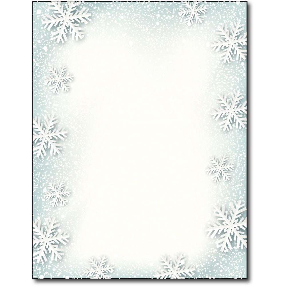 Paper Snowflakes Holiday Stationery Paper 80 Sheets