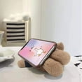 thumbnail image 4 of Compatible with iPhone 11 Pro Max Cute Case Lovely Plush Furry Cartoon 3D Bear Kickstand for Women and Girls Kawaii Case Soft TPU Shockproof Protective Cover for iPhone 11 Pro Max, Brown, 4 of 6