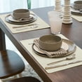thumbnail image 7 of decorUhome Placemats Set of 4 - Cotton Linen Blend Washable Heat Resistant Dining Table Mats, Cream, 13" x 19", 7 of 7