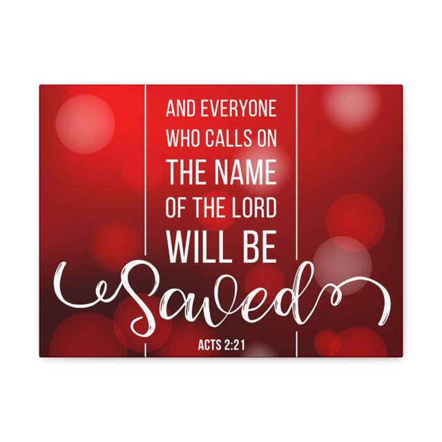 Scripture Canvas And Everyone Who Calls On Acts 2:21 Christian Wall Art Bible Verse Print Ready To Hang