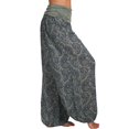 thumbnail image 2 of Pantalones de harén de pierna ancha para mujer Aladdin Boho Hippy Pantalones de yoga sueltos Tallas grandes-Verde militar-L Bolígrafo Bolígrafo Bolígrafo de papelería, 2 of 4