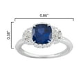 thumbnail image 3 of Sterling Silver with Blue Sapphire, Moissanite and White Zircon Three Stone Ring, 3 of 3