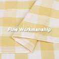 thumbnail image 3 of Buffalo Check Window Kitchen Tier Set, Yarn Dyed Curtains for Kitchen Small Cafe Curtains for Window Treatment Set Rod Pocket Half Window Curtain, 28" W x 36" L, Yellow/White, 3 of 6