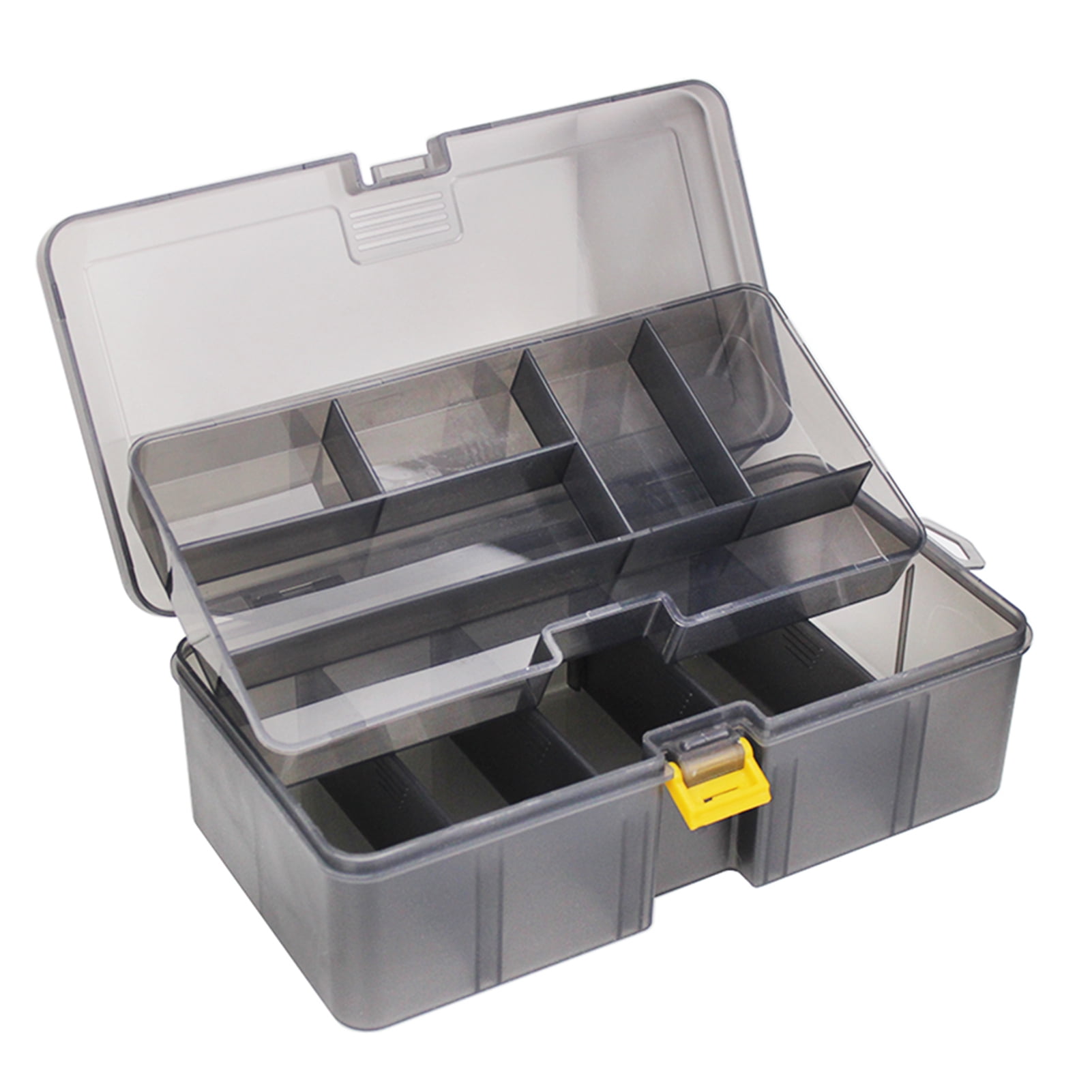 Details about   Waterproof Fishing Lure Bait Tackle Case Storage Box with 2 Layer 30 Compartment 
