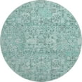 thumbnail image 2 of Addison Rugs Mayfield Washable Transitional Panel Teal Round Rug, 8' x 8', 2 of 5