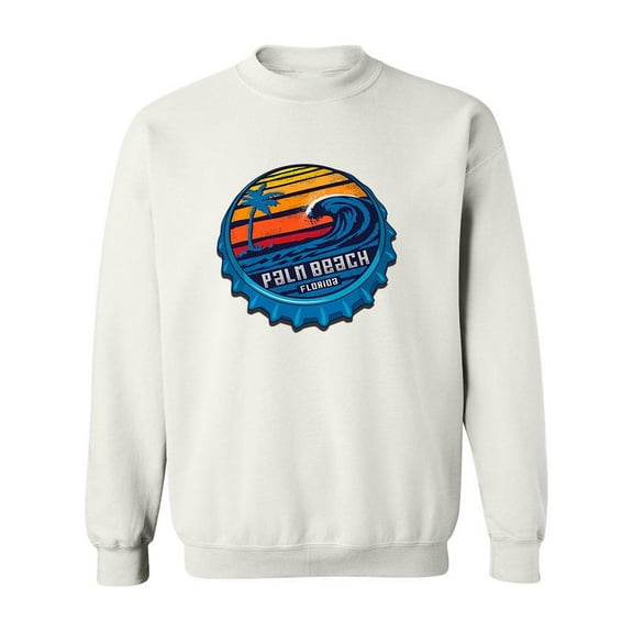 Bottle Cap, Palm Beach  Sweatshirt Men -Image by Shutterstock, Male x-Large