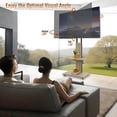 thumbnail image 2 of TV Stand with Shelf, 32-75 inch Mobile TV Cart, Floor Stand with Lockable Wheel Mount for Living Room, Bedroom, Office, 2 of 9