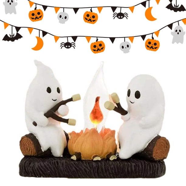 Lámpara LED Atardecer A Fantasmas Fogata Llama Parpadeante Halloween Adorable