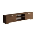 thumbnail image 5 of Mid-Century Modern TV Stand with 2 Doors &amp; 2 Shelves - 66" Walnut Solid Wood Media Console for Living Room, Entertainment Unit - Stylish &amp; Functional Home Furniture, 5 of 11