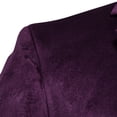 thumbnail image 4 of cllios Men's Velvet Suit Blazer Casual Suits Slim Fit Tuxedo Jackets Two Button Prom Wedding Lightweight Sports Coats for Men Purple M, 4 of 9