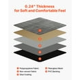 thumbnail image 4 of VEVOR Carpet Tiles Reusable 20x20 inch, 24 PCS Modular Carpet Square Rug, Commercial Floor Soft Padded for Seamless Cover 66.6sq.ft, Easy DIY Replacement for Living Room Bedroom Indoor,Multicolor, 4 of 9