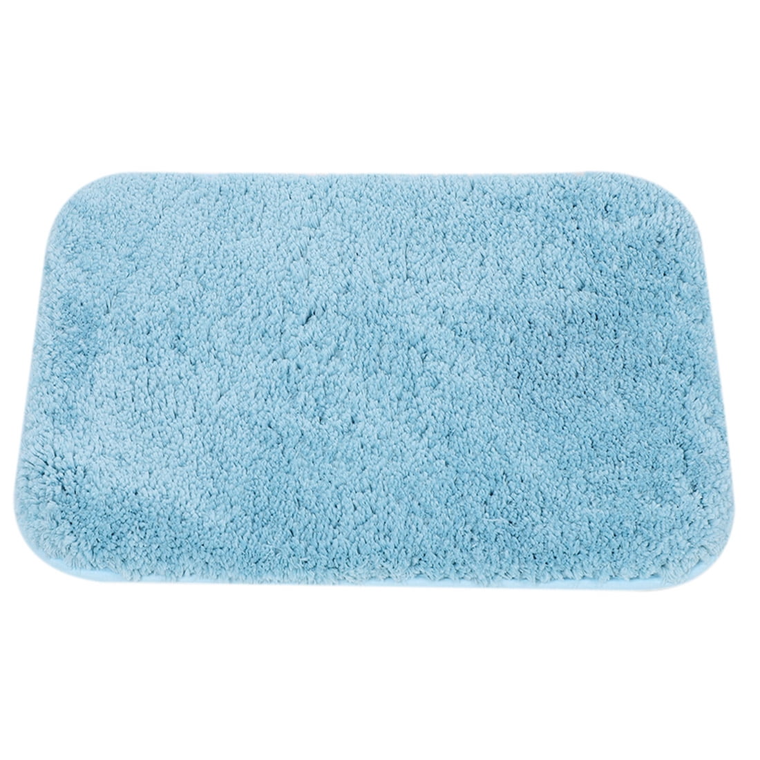 Bathroom Shaggy Bath Mat Fluffy Nonslip Door Floor Rug Blue 24" x 35"