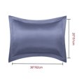 thumbnail image 2 of Unique Bargains 2PCS Satin Pillowcases Euro Sham Pillow Covers 20x36" Slate Gray, 2 of 8