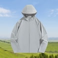 thumbnail image 5 of Zivyakyron Rain Wind Breaker Jackets Mens Quick Dry Lightweight Long Sleeve Athletic Jackets Loose Hooded Zip up Solid Gray XL, 5 of 10