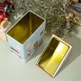 thumbnail image 6 of witspace Christmas Metal Cookie Tins House Shaped Treat Tins Xmas Candy Boxes Party Cookie Tins With Lids Empty Tinplate Box For Christmas Party Supplies (8.5*5.3 in), 6 of 9