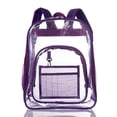 thumbnail image 4 of MuXiKeJi Clothes Clear Backpacks for School, Large Heavy Duty Bookbag, See Through Transparent Back Pack for Work Sport Travel - Leopard Pink, 4 of 4
