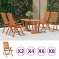 thumbnail image 3 of vidaXL Patio Folding Chairs Camping Garden Lawn Chair Solid Wood Eucalyptus, 3 of 27