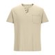 thumbnail image 4 of pstuiky camisetas para hombre, Blusas y camisas casuales de manga corta con cuello en V y botones de color liso para hombre camisas casuales para hombre xxl, 4 of 5