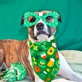 thumbnail image 5 of kladzum St. Patrick's Day Dog Bandanas Pet Scarf Fluffys Small Family Population Water Towel Clovers Pet Triangular Scarf Four Leaf Clovers Dog Scarf Accessories, 5 of 8
