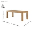 thumbnail image 3 of Bedford 75" Rect. Dining Table Square Legs, Brushed Smoke, 3 of 9