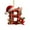 B, variant on 26 Letters Christmas Ornaments, Wuztai 2D Acrylic Decorative Monograms Pendants with Santa Hat, Hanging Decorations for DIY Crafts Xmas Tree Home Wall Fireplace