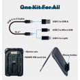thumbnail image 2 of Cable de carga USB tipo C a C de Yinow con 3 adaptadores, color negro, 2 of 8