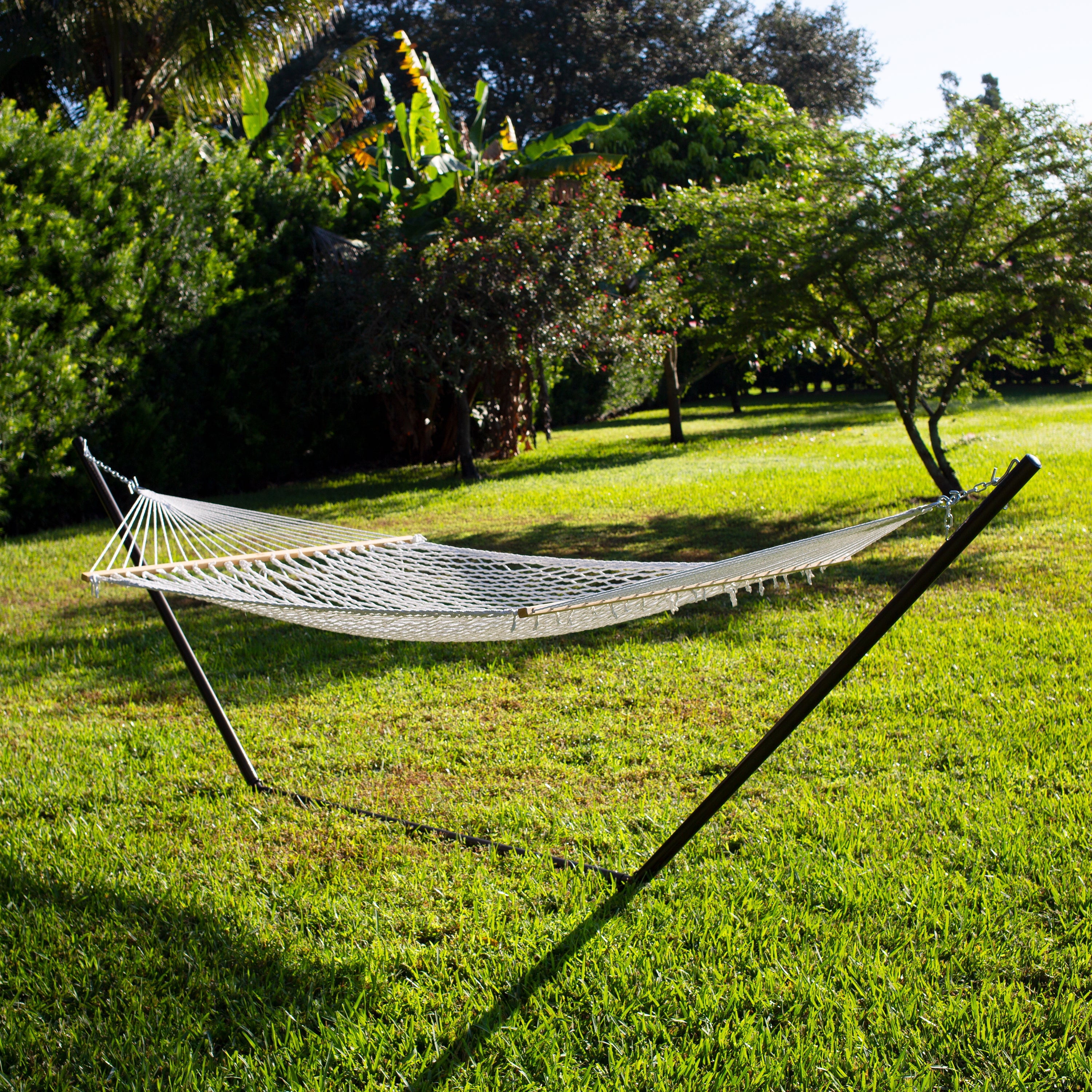 Bliss Hammocks Polyester Rope Hammock w/ Spreader Bars, 80" L x 60" W