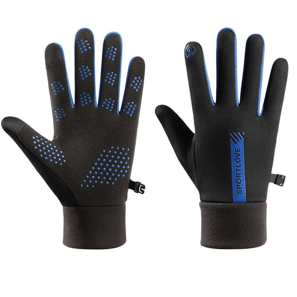 Fiudx Guantes En Invierno, Guantes Largos Aislantes para Pantalla Táctil, Guantes Deportivos con Agarre Antideslizante, Guantes Reflectantes de Seguridad Nocturna, para Esquí y Senderismo, para Entus