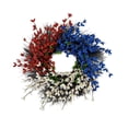 thumbnail image 2 of Patriotic Wreaths for Front Door,4th of July Decorations Patriotic Wreaths,Red White and Blue Flower Wreaths,Ideal for Independence Day & Memorial Day Decor,17.7 Inch, 2 of 6