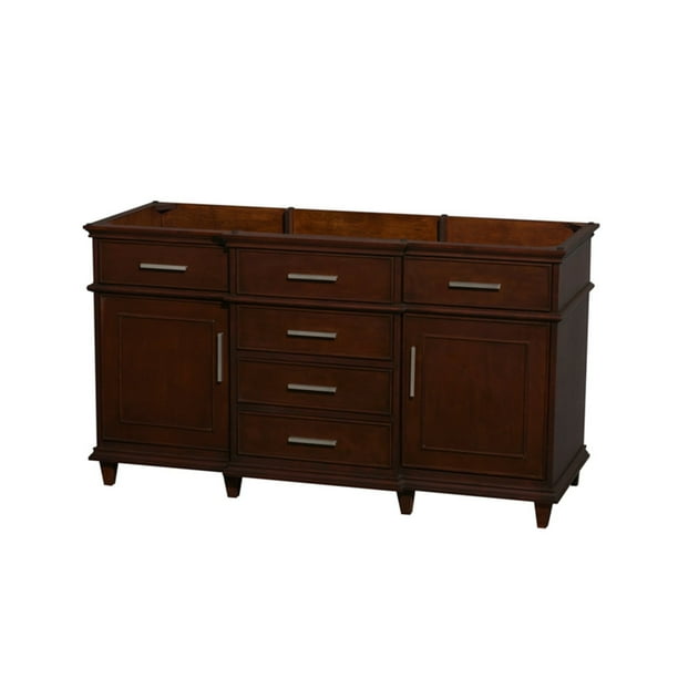 Wyndham Collection Berkeley 60" Single Bathroom Vanity, Dark Chestnut