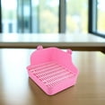 thumbnail image 2 of OULII Indoor Pet Toilet and Litter Training Restroom for Hamsters Rabbits Chinchillas Ferrets Guinea Pigs 1 Set Pink, 2 of 8