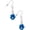 blue, variant on Silvertone 3-D Frosted Blue Resin Ornament with Crystals Silver tone Infinity French Earrings