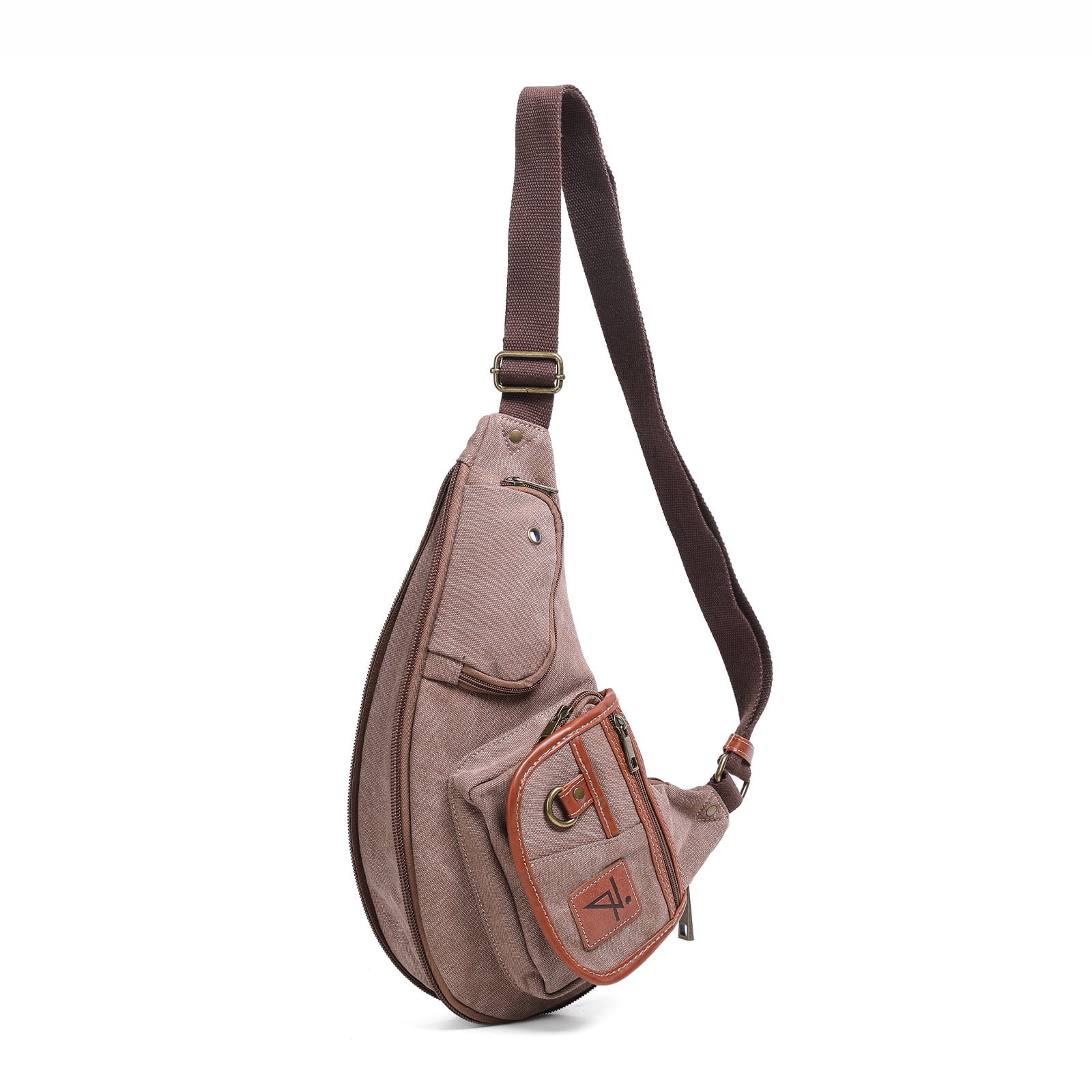 Canvas Zipper Shoulder One Strap Sling Bag for Men's, Travel, Hiking Daypack, Juzar Tapal Collection