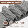 thumbnail image 3 of Loritta Secret Slouch Socks Women, 6 Pairs Cotton Cushioned Knee High Boot and Scrunch Stacked Long Socks for Women, Size 9-11, 3 of 7