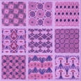thumbnail image 1 of Ahgly Company Machine Washable Indoor Square Transitional Violet Purple Area Rugs, 6' Square, 1 of 7